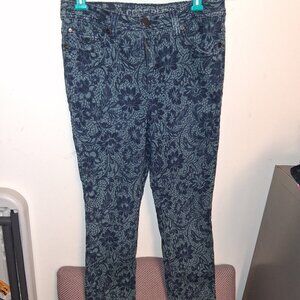 Code Bleu Jeans Floral Women's Size 8 All Day Flex
